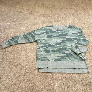 Long sleeve camouflage top.